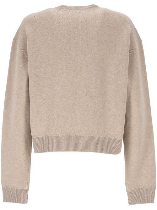 Maglia in cashmere double con logo MIU MIU | MMLA36S-OOO15NGF0036